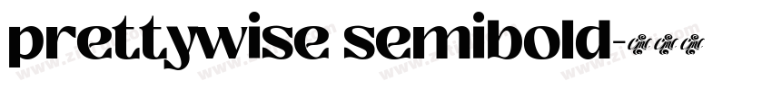 prettywise semibold字体转换 prettywise semibold字体转换